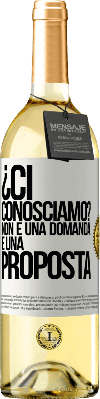 29,95 € Spedizione Gratuita | Vino bianco Edizione WHITE ¿Ci conosciamo? Non è una domanda, è una proposta Etichetta Bianca. Etichetta personalizzabile Vino giovane Raccogliere 2025 Verdejo