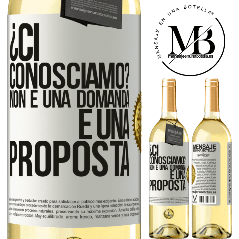 29,95 € Spedizione Gratuita | Vino bianco Edizione WHITE ¿Ci conosciamo? Non è una domanda, è una proposta Etichetta Bianca. Etichetta personalizzabile Vino giovane Raccogliere 2024 Verdejo