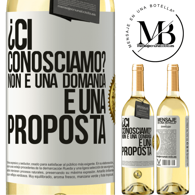 29,95 € Spedizione Gratuita | Vino bianco Edizione WHITE ¿Ci conosciamo? Non è una domanda, è una proposta Etichetta Bianca. Etichetta personalizzabile Vino giovane Raccogliere 2025 Verdejo