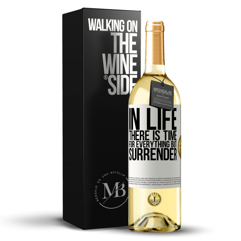 29,95 € Free Shipping | White Wine WHITE Edition In life there is time for everything but surrender White Label. Customizable label Young wine Harvest 2023 Verdejo