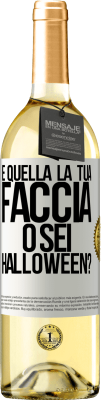 29,95 € | Vino bianco Edizione WHITE è quella la tua faccia o sei Halloween? Etichetta Bianca. Etichetta personalizzabile Vino giovane Raccogliere 2024 Verdejo