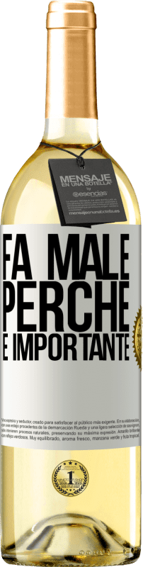 29,95 € Spedizione Gratuita | Vino bianco Edizione WHITE Fa male perché è importante Etichetta Bianca. Etichetta personalizzabile Vino giovane Raccogliere 2025 Verdejo