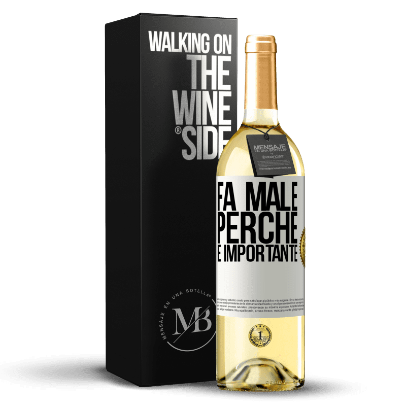 29,95 € Spedizione Gratuita | Vino bianco Edizione WHITE Fa male perché è importante Etichetta Bianca. Etichetta personalizzabile Vino giovane Raccogliere 2024 Verdejo