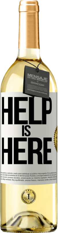 29,95 € | Белое вино Издание WHITE Help is Here Белая этикетка. Настраиваемая этикетка Молодое вино Урожай 2024 Verdejo