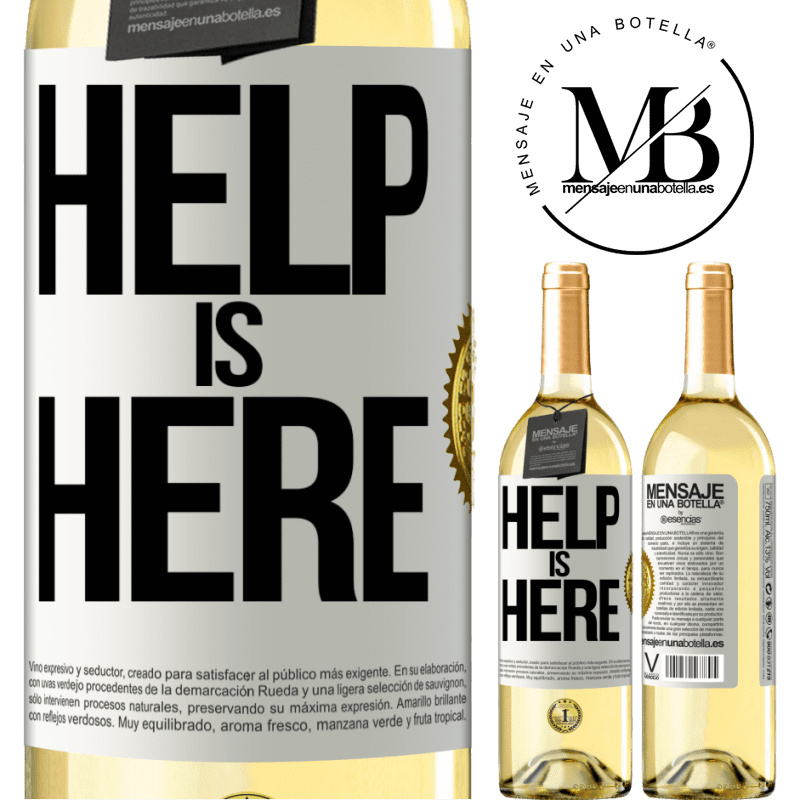 29,95 € Free Shipping | White Wine WHITE Edition Help is Here White Label. Customizable label Young wine Harvest 2022 Verdejo