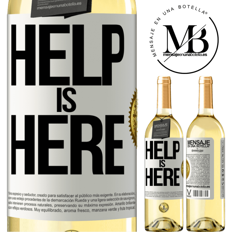 29,95 € Free Shipping | White Wine WHITE Edition Help is Here White Label. Customizable label Young wine Harvest 2024 Verdejo