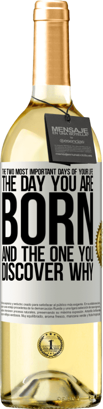 29,95 € | White Wine WHITE Edition The two most important days of your life: The day you are born and the one you discover why White Label. Customizable label Young wine Harvest 2025 Verdejo