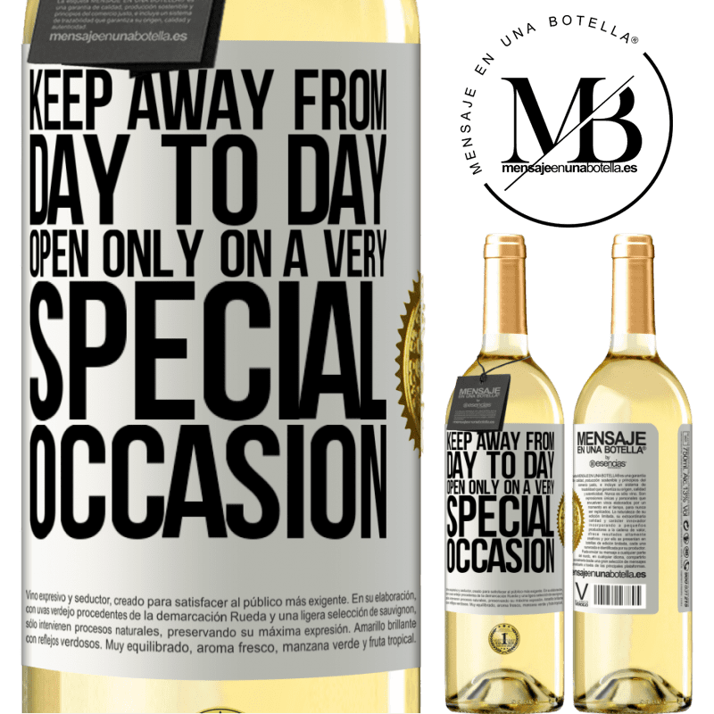 29,95 € Free Shipping | White Wine WHITE Edition Keep away from day to day. Open only on a very special occasion White Label. Customizable label Young wine Harvest 2022 Verdejo