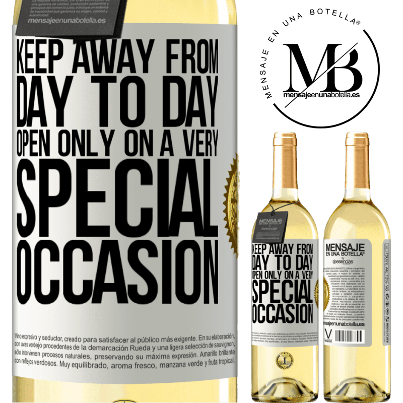 29,95 € Free Shipping | White Wine WHITE Edition Keep away from day to day. Open only on a very special occasion White Label. Customizable label Young wine Harvest 2024 Verdejo