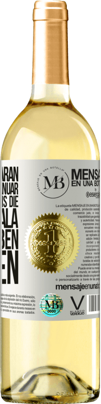 «Denkt daran, am 1. Januar um 8 Uhr morgens muss die Waage 5 Kilo zurückgedreht werden» WHITE Ausgabe