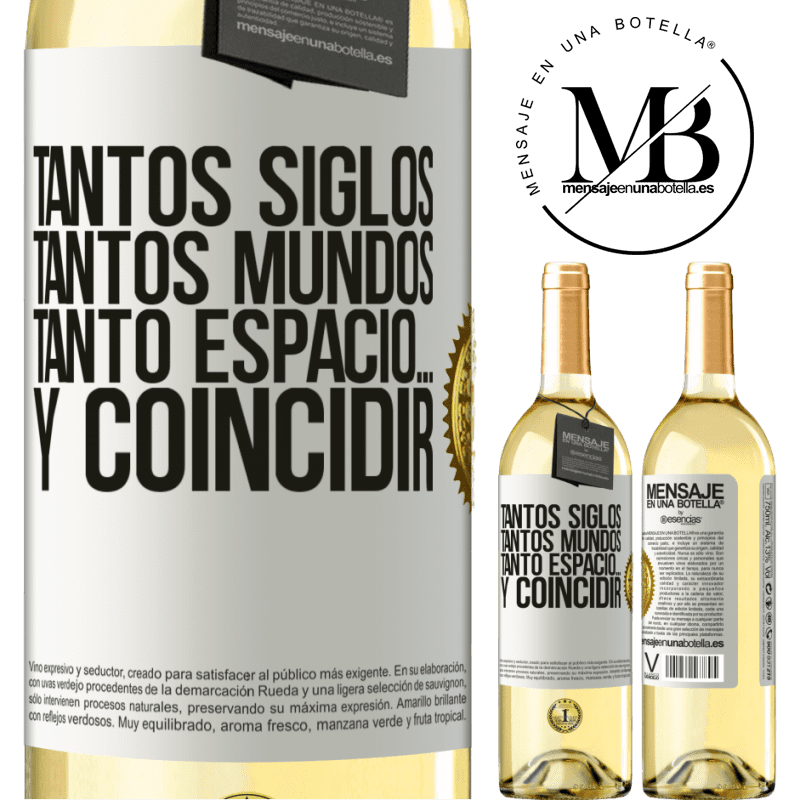 29,95 € Envoi gratuit | Vin blanc Édition WHITE Tant de siècles, tant de mondes, tant d'espace ... et de correspondance Étiquette Blanche. Étiquette personnalisable Vin jeune Récolte 2022 Verdejo