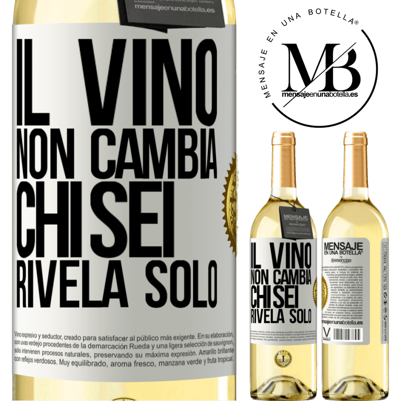 29,95 € Spedizione Gratuita | Vino bianco Edizione WHITE Il vino non cambia chi sei. Rivela solo Etichetta Bianca. Etichetta personalizzabile Vino giovane Raccogliere 2023 Verdejo