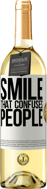 29,95 € Free Shipping | White Wine WHITE Edition Smile, that confuses people White Label. Customizable label Young wine Harvest 2025 Verdejo