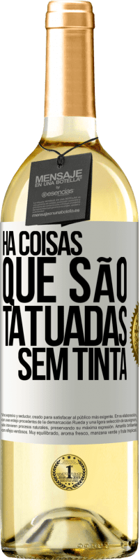 29,95 € | Vinho branco Edição WHITE Há coisas que são tatuadas sem tinta Etiqueta Branca. Etiqueta personalizável Vinho jovem Colheita 2024 Verdejo