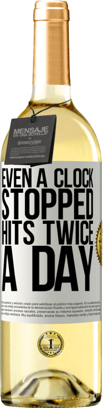 29,95 € | Белое вино Издание WHITE Даже часы перестали бить два раза в день Белая этикетка. Настраиваемая этикетка Молодое вино Урожай 2023 Verdejo