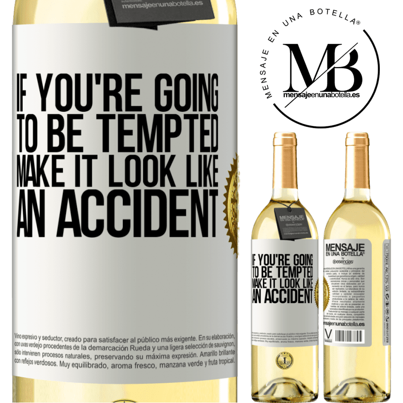 29,95 € Free Shipping | White Wine WHITE Edition If you're going to be tempted, make it look like an accident White Label. Customizable label Young wine Harvest 2022 Verdejo