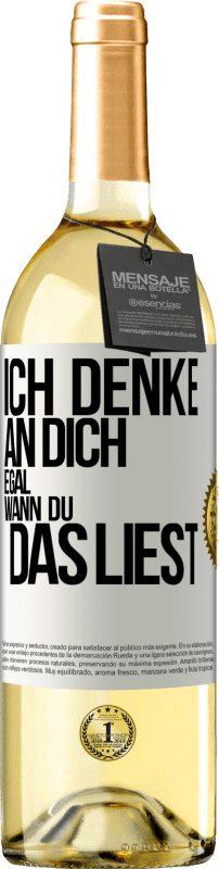 29,95 € | Weißwein WHITE Ausgabe Ich denke an dich. Egal, wann du das liest Weißes Etikett. Anpassbares Etikett Junger Wein Ernte 2024 Verdejo