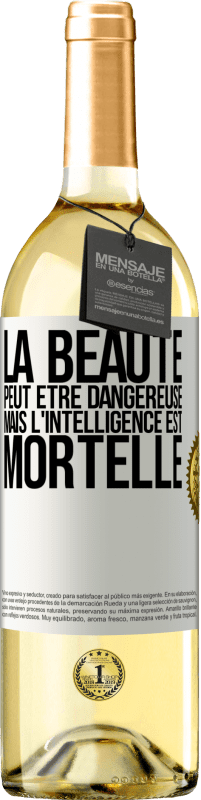 29,95 € | Vin blanc Édition WHITE La beauté peut être dangereuse, mais l'intelligence est mortelle Étiquette Blanche. Étiquette personnalisable Vin jeune Récolte 2023 Verdejo
