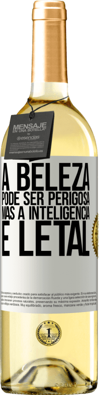 29,95 € | Vinho branco Edição WHITE A beleza pode ser perigosa, mas a inteligência é letal Etiqueta Branca. Etiqueta personalizável Vinho jovem Colheita 2024 Verdejo