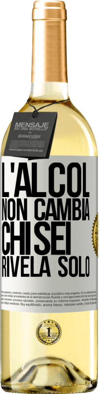 29,95 € | Vino bianco Edizione WHITE L'alcol non cambia chi sei. Rivela solo Etichetta Bianca. Etichetta personalizzabile Vino giovane Raccogliere 2024 Verdejo