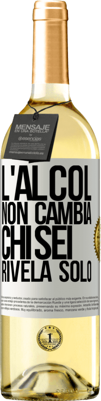 29,95 € Spedizione Gratuita | Vino bianco Edizione WHITE L'alcol non cambia chi sei. Rivela solo Etichetta Bianca. Etichetta personalizzabile Vino giovane Raccogliere 2025 Verdejo