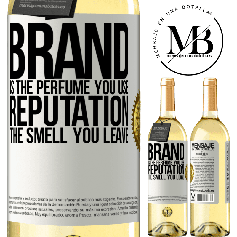 29,95 € Free Shipping | White Wine WHITE Edition Brand is the perfume you use. Reputation, the smell you leave White Label. Customizable label Young wine Harvest 2025 Verdejo