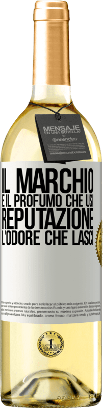 29,95 € | Vino bianco Edizione WHITE Il marchio è il profumo che usi. Reputazione, l'odore che lasci Etichetta Bianca. Etichetta personalizzabile Vino giovane Raccogliere 2025 Verdejo
