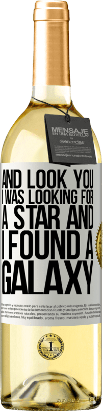 29,95 € Free Shipping | White Wine WHITE Edition And look you, I was looking for a star and I found a galaxy White Label. Customizable label Young wine Harvest 2023 Verdejo