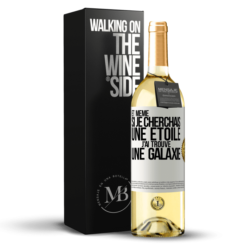 29,95 € Envoi gratuit | Vin blanc Édition WHITE Et même si je cherchais une étoile, j'ai trouvé une galaxie Étiquette Blanche. Étiquette personnalisable Vin jeune Récolte 2024 Verdejo