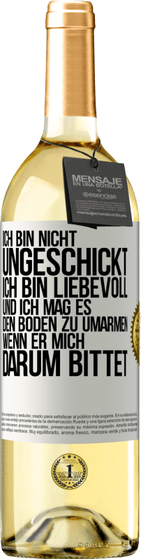 «Ich bin nicht ungeschickt, ich bin liebevoll, und ich mag es, den Boden zu umarmen, wenn er mich darum bittet» WHITE Ausgabe