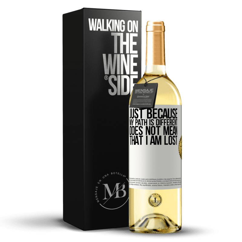 29,95 € Free Shipping | White Wine WHITE Edition Just because my path is different does not mean that I am lost White Label. Customizable label Young wine Harvest 2024 Verdejo