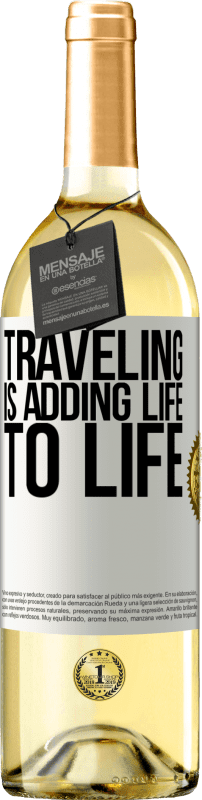 29,95 € | White Wine WHITE Edition Traveling is adding life to life White Label. Customizable label Young wine Harvest 2024 Verdejo