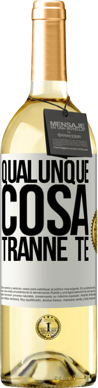 29,95 € | Vino bianco Edizione WHITE Qualunque cosa tranne te Etichetta Bianca. Etichetta personalizzabile Vino giovane Raccogliere 2025 Verdejo