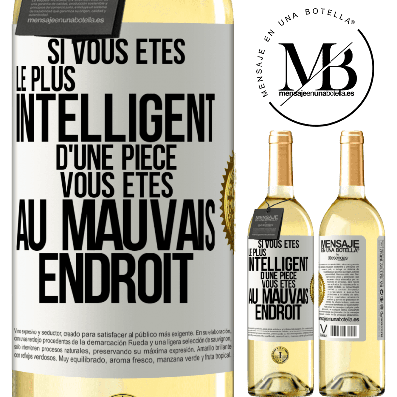 29,95 € Envoi gratuit | Vin blanc Édition WHITE Si vous êtes le plus intelligent d'une pièce, vous êtes au mauvais endroit Étiquette Blanche. Étiquette personnalisable Vin jeune Récolte 2024 Verdejo