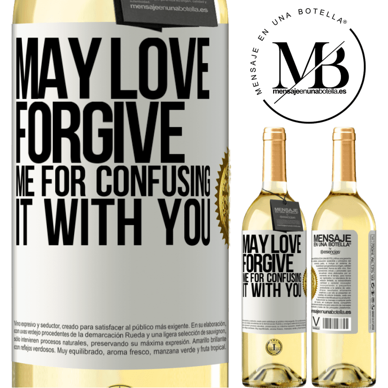 29,95 € Free Shipping | White Wine WHITE Edition May love forgive me for confusing it with you White Label. Customizable label Young wine Harvest 2022 Verdejo