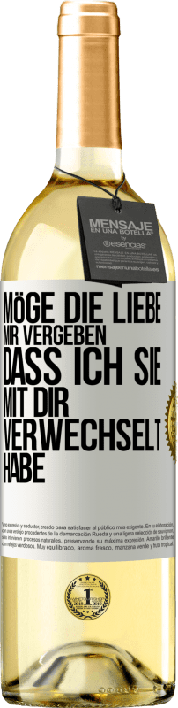 29,95 € | Weißwein WHITE Ausgabe Möge die Liebe mir vergeben, dass ich sie mit dir verwechselt habe Weißes Etikett. Anpassbares Etikett Junger Wein Ernte 2024 Verdejo