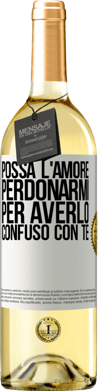 29,95 € | Vino bianco Edizione WHITE Possa l'amore perdonarmi per averlo confuso con te Etichetta Bianca. Etichetta personalizzabile Vino giovane Raccogliere 2024 Verdejo