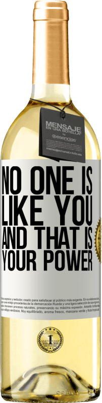 29,95 € Free Shipping | White Wine WHITE Edition No one is like you, and that is your power White Label. Customizable label Young wine Harvest 2024 Verdejo