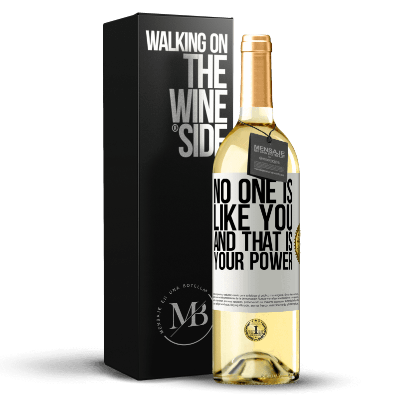 29,95 € Free Shipping | White Wine WHITE Edition No one is like you, and that is your power White Label. Customizable label Young wine Harvest 2024 Verdejo