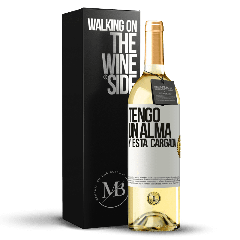 29,95 € Kostenloser Versand | Weißwein WHITE Ausgabe Tengo un alma y está cargada Weißes Etikett. Anpassbares Etikett Junger Wein Ernte 2025 Verdejo