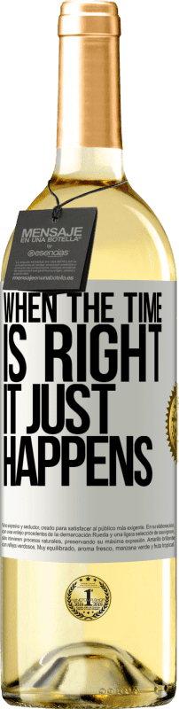 «When the time is right, it just happens» WHITE Edition