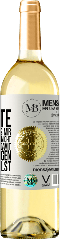 «Eines Tages gehörte ich mehr dir als mir und du wusstest nicht, was du damit anfangen sollst» WHITE Ausgabe