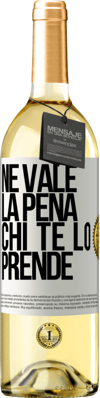 29,95 € Spedizione Gratuita | Vino bianco Edizione WHITE Ne vale la pena chi te lo prende Etichetta Bianca. Etichetta personalizzabile Vino giovane Raccogliere 2025 Verdejo