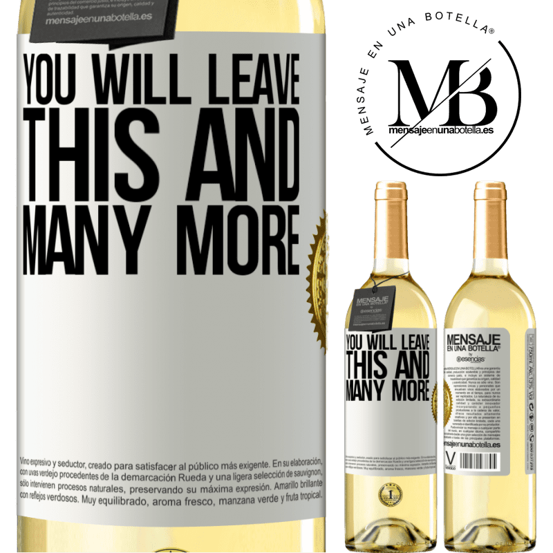 29,95 € Free Shipping | White Wine WHITE Edition You will leave this and many more White Label. Customizable label Young wine Harvest 2022 Verdejo