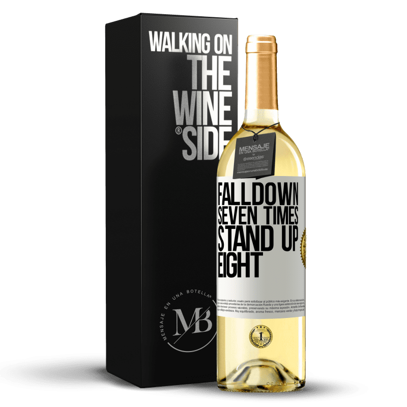 29,95 € Free Shipping | White Wine WHITE Edition Falldown seven times. Stand up eight White Label. Customizable label Young wine Harvest 2023 Verdejo