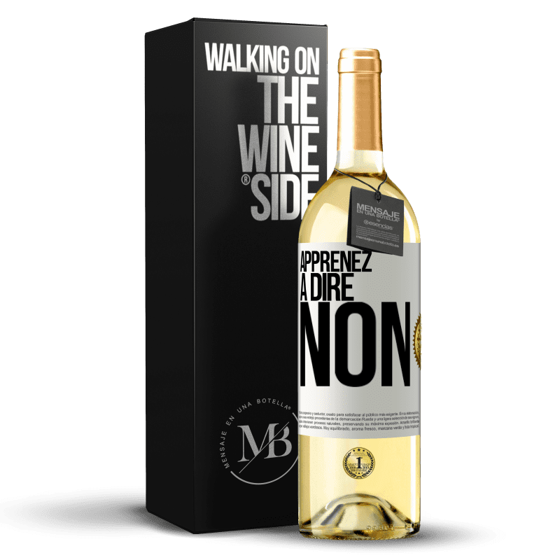 29,95 € Envoi gratuit | Vin blanc Édition WHITE Apprenez à dire non Étiquette Blanche. Étiquette personnalisable Vin jeune Récolte 2024 Verdejo