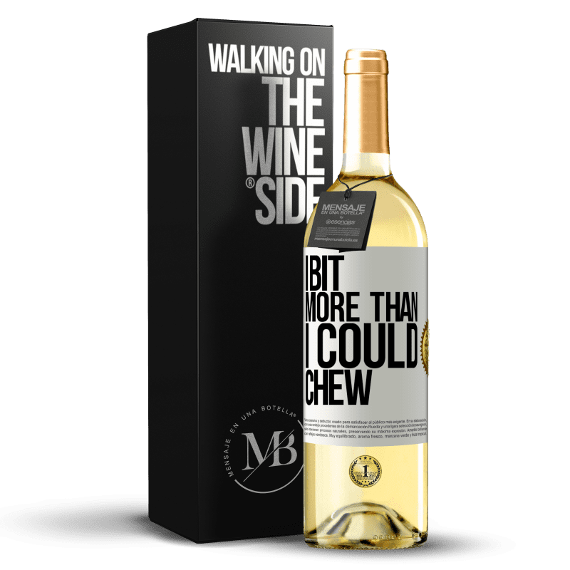 29,95 € Free Shipping | White Wine WHITE Edition I bit more than I could chew White Label. Customizable label Young wine Harvest 2023 Verdejo