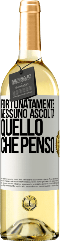 29,95 € | Vino bianco Edizione WHITE Fortunatamente nessuno ascolta quello che penso Etichetta Bianca. Etichetta personalizzabile Vino giovane Raccogliere 2025 Verdejo