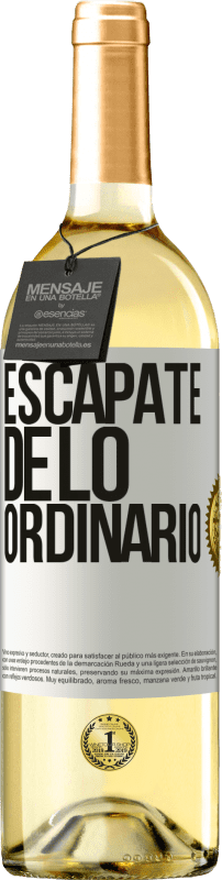 29,95 € | Vino Blanco Edición WHITE Escápate de lo ordinario Etiqueta Blanca. Etiqueta personalizable Vino joven Cosecha 2024 Verdejo