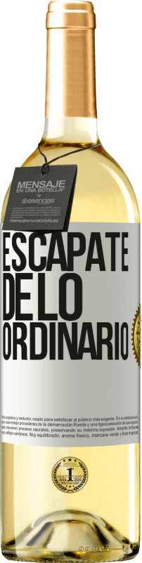 29,95 € Envío gratis | Vino Blanco Edición WHITE Escápate de lo ordinario Etiqueta Blanca. Etiqueta personalizable Vino joven Cosecha 2025 Verdejo